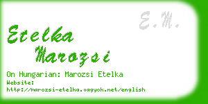 etelka marozsi business card